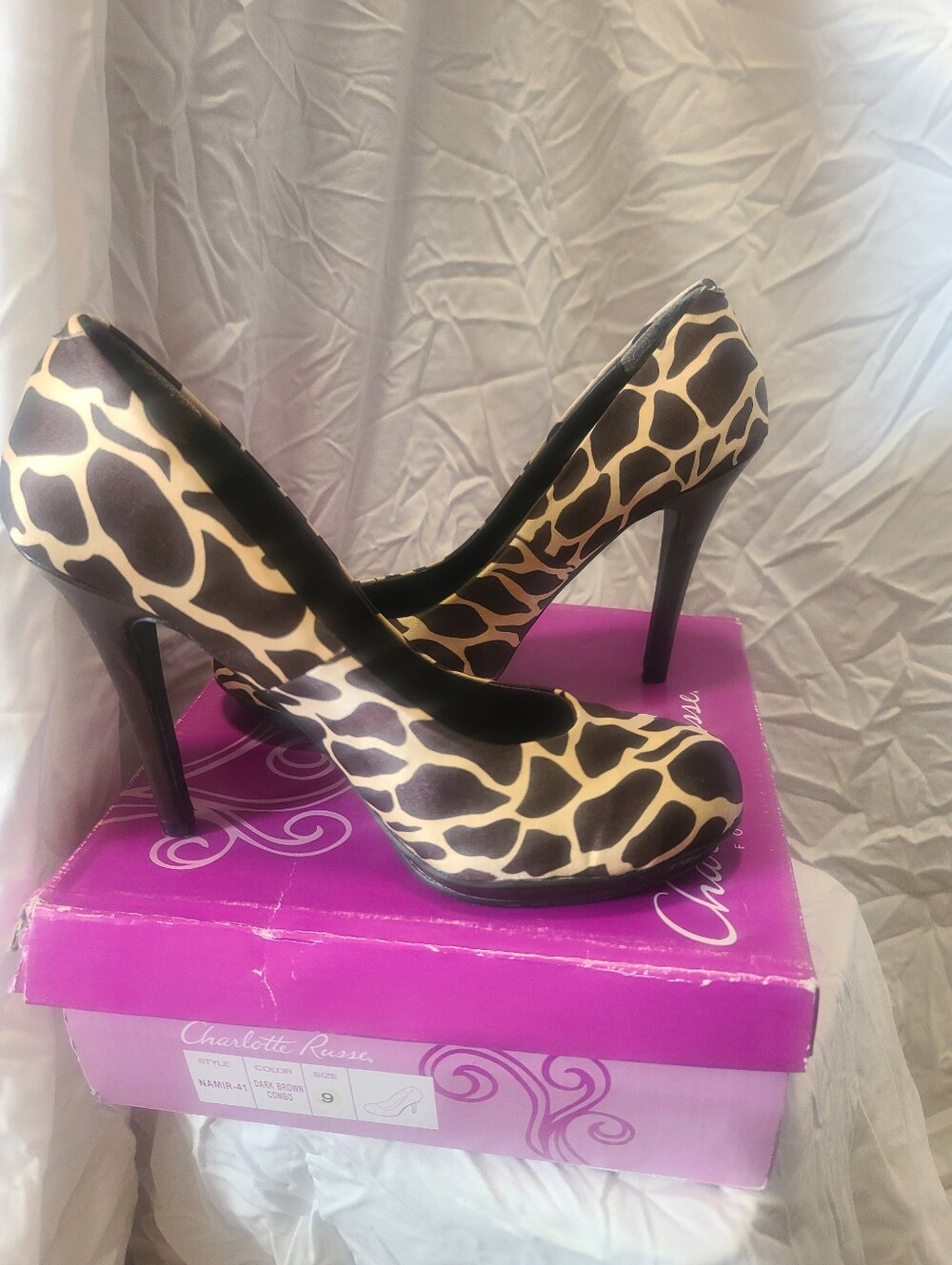 Charlotte Russe Brown Animal Print Heels